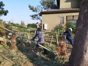 熊谷市|竹林の伐採後の片付け・積み込みのお手伝い